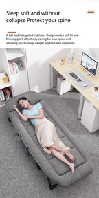 Roll-Away Bed Office Portable Escort Recliner Marching Chair Household Simple Siesta Artifact Camp Bed
