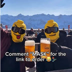 Outdoor Tricky Props Riding Windproof Skiing Face Cover 3D Simulation Funny Yellow Building Block Human Mask