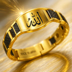 18K Gold Plated Titanium Steel Magnetic Bracelet | Black & Gold Luxury DIY Curved Luxury Statement Cuff for Men