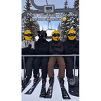 Outdoor Tricky Props Riding Windproof Skiing Face Cover 3D Simulation Funny Yellow Building Block Human Mask