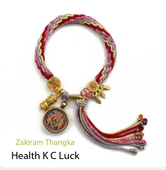 Tibetan natal year thangka multicolored rope reincarnation thangka gawu box bracelet five way god of wealth twelve zodiac hand rope