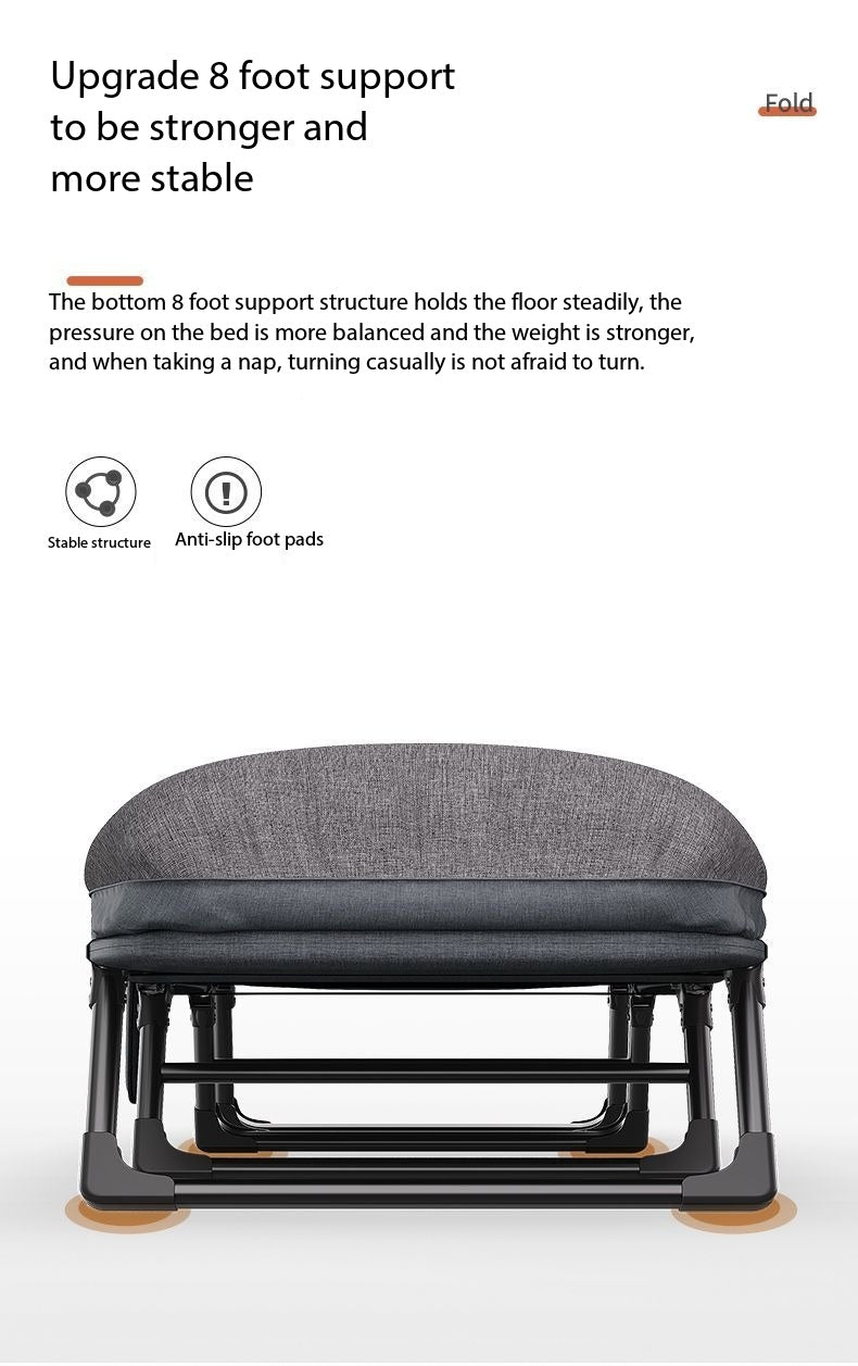 Roll-Away Bed Office Portable Escort Recliner Marching Chair Household Simple Siesta Artifact Camp Bed