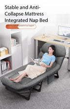 Roll-Away Bed Office Portable Escort Recliner Marching Chair Household Simple Siesta Artifact Camp Bed