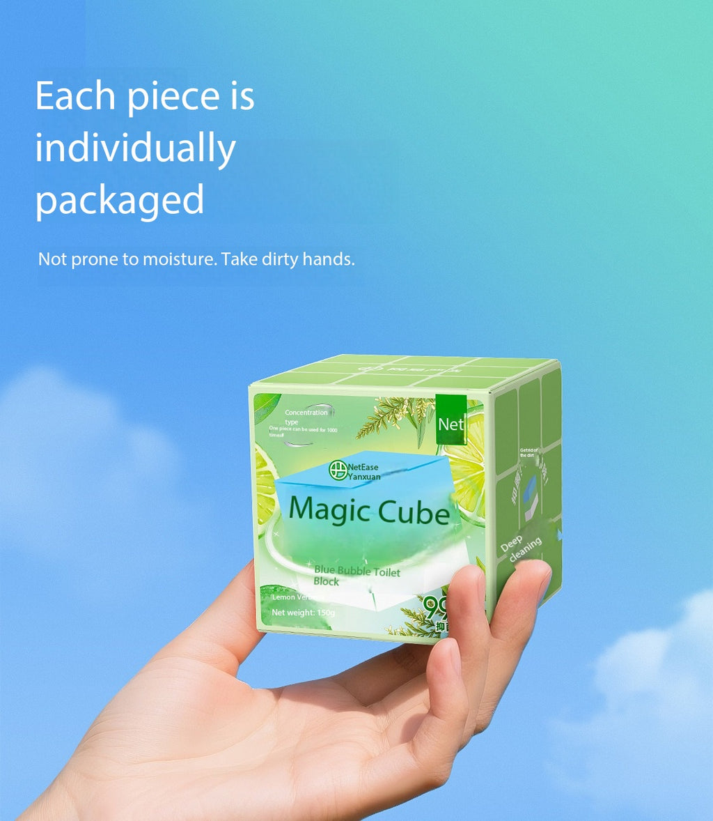 150g Bubble Toilet Cleaner Rubik's Cube Lavender and Lemon Scent Block Toilet Cleaner Treasure Fragrant Toilet Cleaner