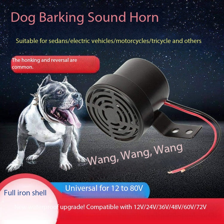 Dog Barking Horn Car Whistle 12V-80V General Dog Barking Sound Motorcycle Battery Car Personalized Dog Barking Horn