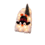 Christmas Decorations Cute Penguin Stair Snow Decor, Holiday Indoor Home Staircase Party Decor Ornaments for Winter Holiday New Year