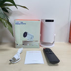 Bookish Projector Smart Portable Projector 4K Support 1080P Full HD, Mini Wireless WiFi Bluetooth Projector for Phone (Android/iOS) Home Theater Outdoor Movie Entertainment