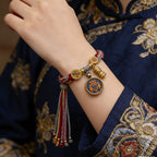 Tibetan natal year thangka multicolored rope reincarnation thangka gawu box bracelet five way god of wealth twelve zodiac hand rope