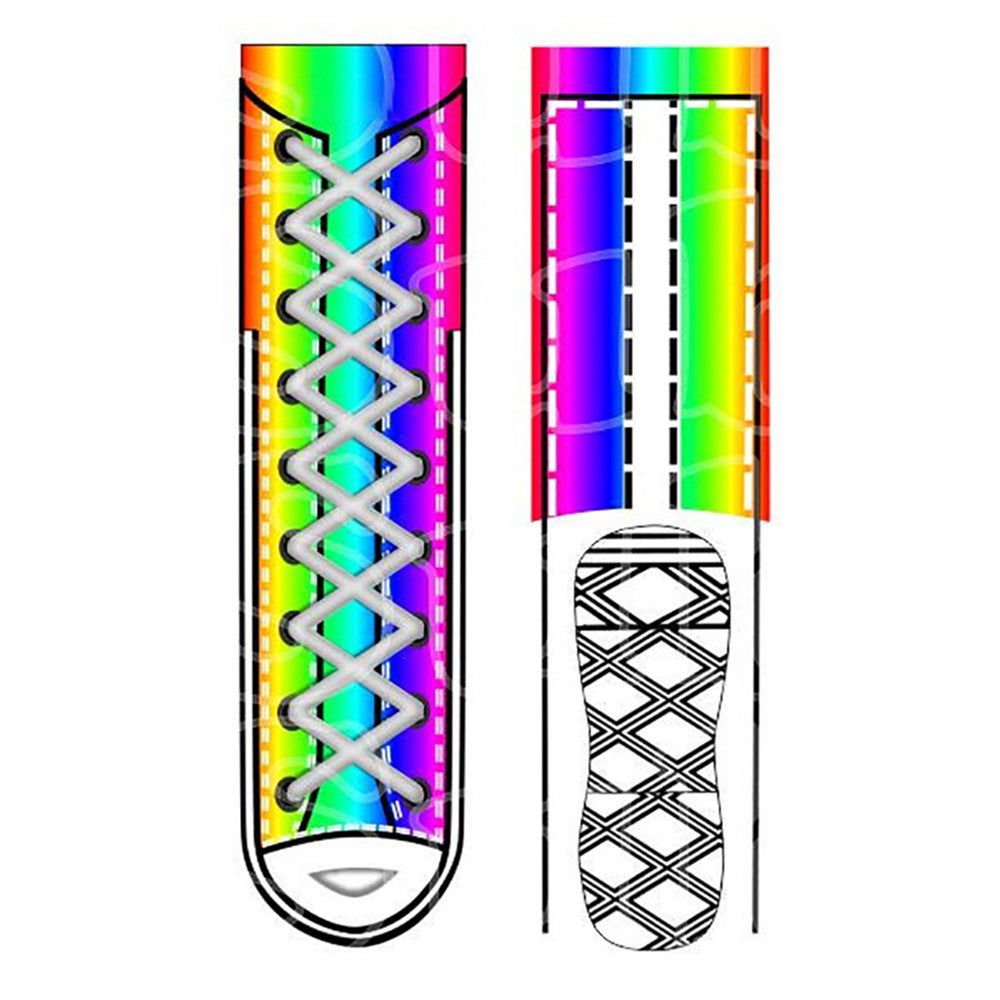 3D Digital Print Candy Color Canvas Sneakers Socks | Unique Unisex Funny Quirky Realistic Art High-Top Shoes & Socks Design