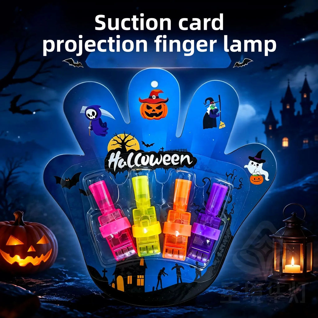 Halloween Finger Ghost LED Projector Light Toys, Glow in the Dark Party Favors for Kids, Fun Trick or Treat Goodie Bag Stuffers, Novelty Holiday Gifts for Boys and Girls