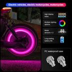 1PC Car Motorcycle Bicycle Tire Valve Caps Light LED Neon Flash Lamp Waterproof Tyre Universal Wheel Lights Car Accessorie