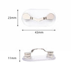 2PCS Magnetic Hang Eyeglass Holder Pin Brooches Fashion Multi-function Portable Clothes Clip Buckle Magnet Glasses Headset Line Clips