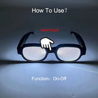 Detective Conan LED Light Up Glasses Anime Cosplay Props Luminous Eyewear For Halloween Party Rave Bar Live Show