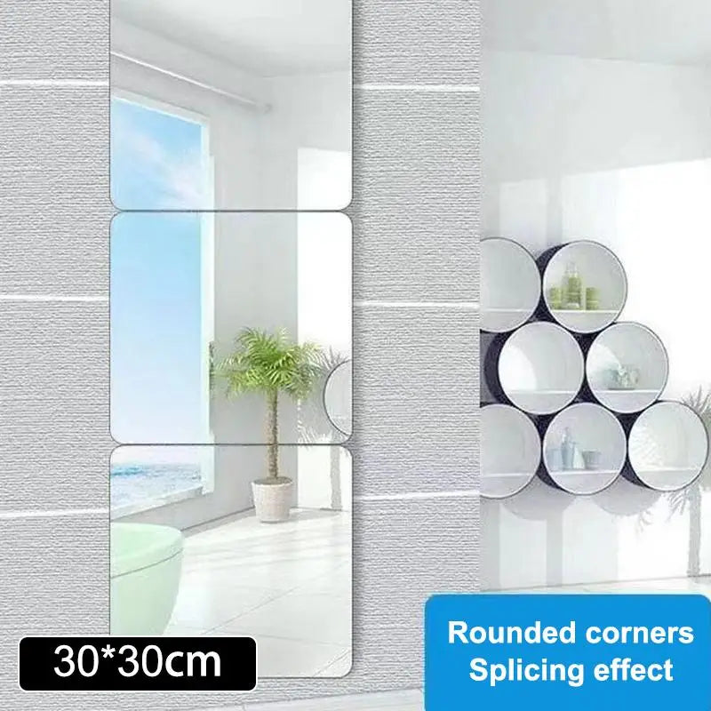 Home Decor 1PC Square Mirror Acrylic Sticker Self-adhesive for DIY Projects