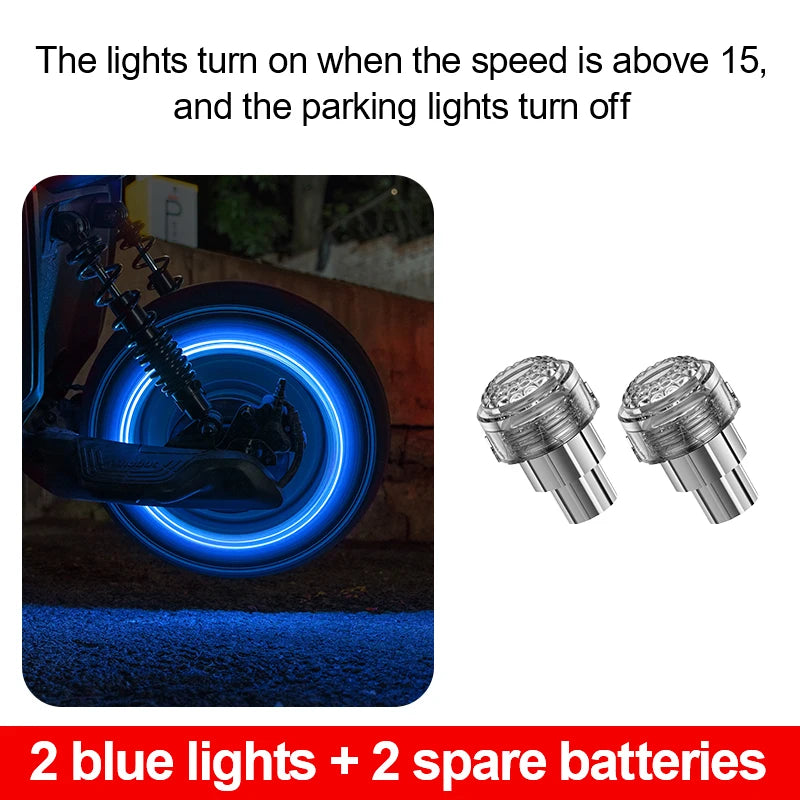 1PC Car Motorcycle Bicycle Tire Valve Caps Light LED Neon Flash Lamp Waterproof Tyre Universal Wheel Lights Car Accessorie