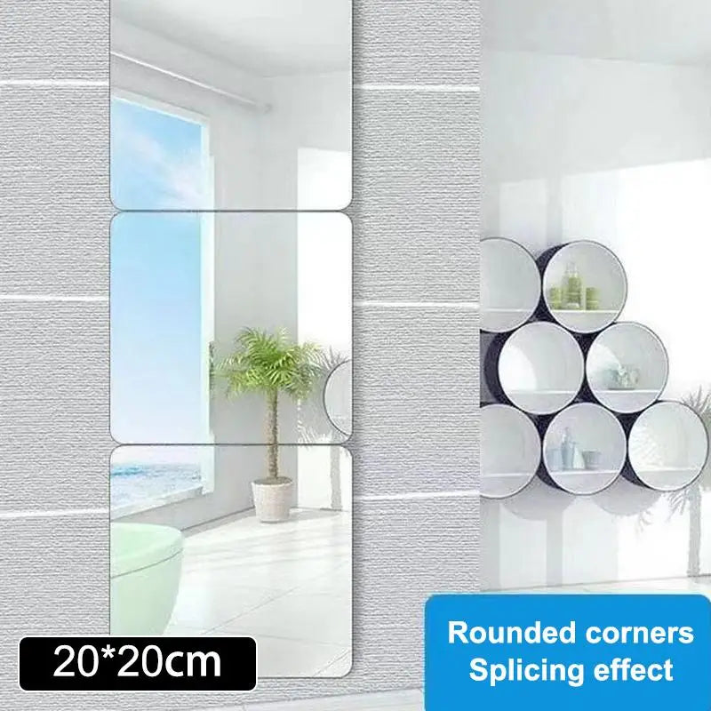 Home Decor 1PC Square Mirror Acrylic Sticker Self-adhesive for DIY Projects