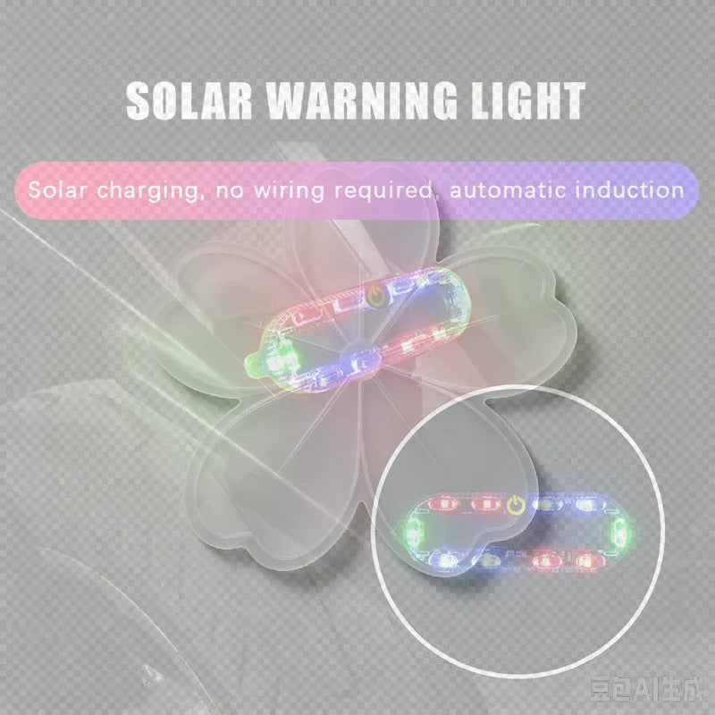 1PC Solar Flashing Warning Light LED Warning Safety Flashing By Strobe Light Adjustable Auto Parking Lamp Rear Warning Light