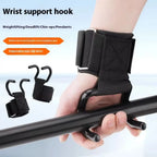 2PCS Adjustable Grips Weight Lifting Hooks Black Wrist Strength Workout Weightlifting Straps Fitness Accessories Fitness Hooks