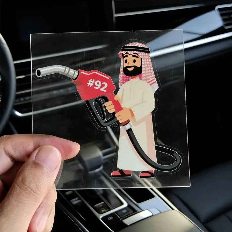 【MO】Oil Tank Sticker Sticky Wallpaper Oil Cap Sticker For Tractor Trailer Mirror Truck Window Motorcycle Vehicle 1/5PCS