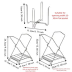 304 Stainless Steel Trash Bag Holder Foldable Portable Waste Bag Support Stand Space-saving Wide Opening Kitchen Sink Strainer