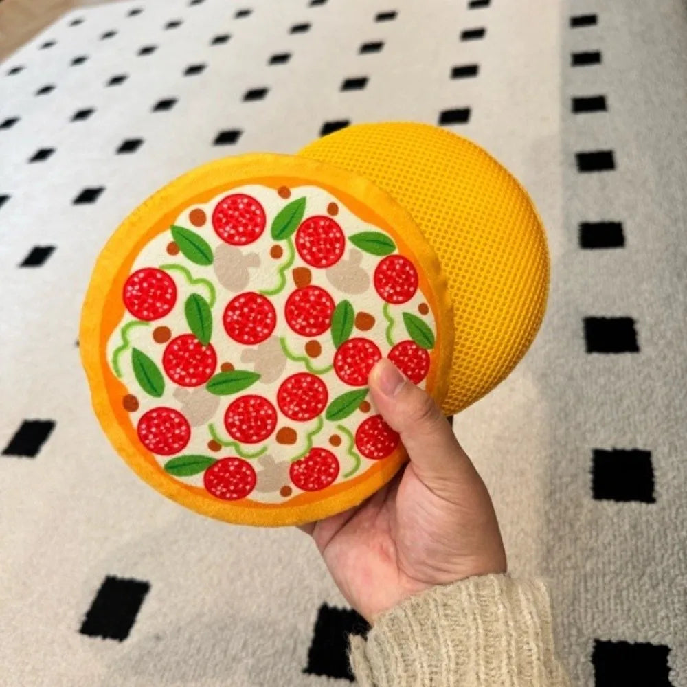 Soft Dog Plush Flying Disc Cartoon Bite-Resistant Interactive Dog Throw Toy Teeth Grinding Chew Resistant Pet Teeth Cleaning Toy