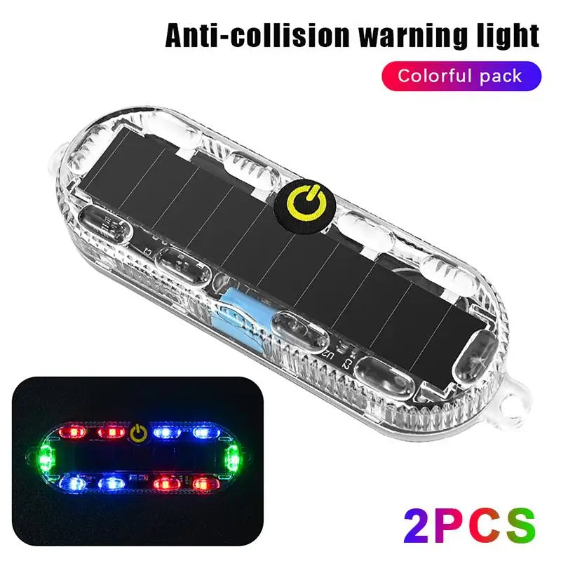 1PC Solar Flashing Warning Light LED Warning Safety Flashing By Strobe Light Adjustable Auto Parking Lamp Rear Warning Light