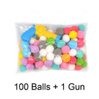 Cat Plush Ball Shooting Gun Relieving Depression Silent Ball Cat Toy Mini Shooting Gun Games Plush Ball Toys Pet Supplies