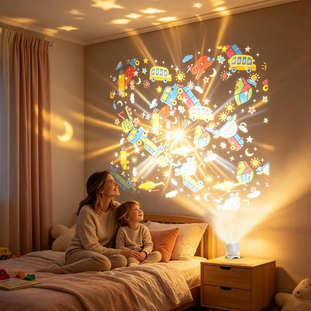Projector Lamp 8-in-1 Christmas Snowflake Halloween Sea Projection Light Ceiling Projector For Christmas Halloween Party Night