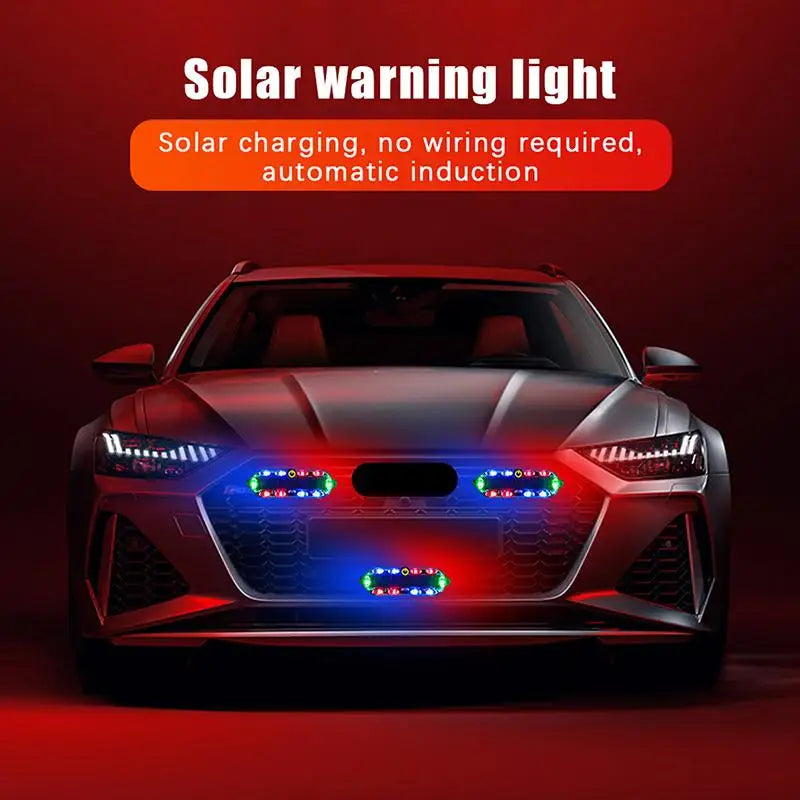 1PC Solar Flashing Warning Light LED Warning Safety Flashing By Strobe Light Adjustable Auto Parking Lamp Rear Warning Light