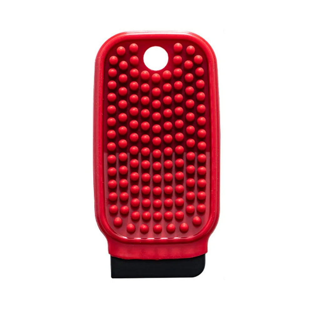 Flexible Fruit Vegetable Cleaning Brush Silicone 2-in-1 Crevice Brush with Scraper Hangable Kitchen Cleaning Brush