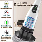 9-in-1 Cordless Spin Scrubber Electric Multipurpose Cleaning Brush for Kitchen Bathroom Toilet - Household Hair Brushes And Mops