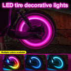 1PC Car Motorcycle Bicycle Tire Valve Caps Light LED Neon Flash Lamp Waterproof Tyre Universal Wheel Lights Car Accessorie