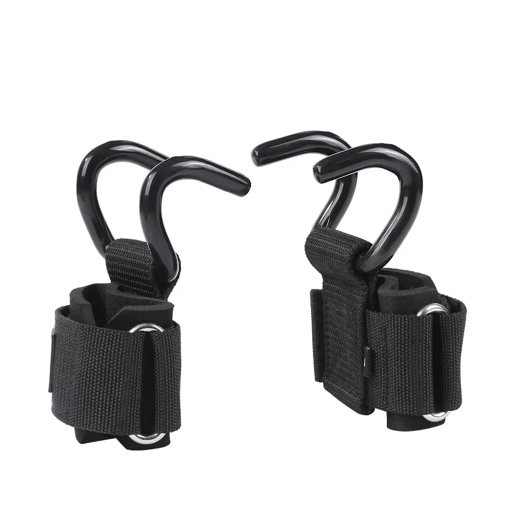 2PCS Adjustable Grips Weight Lifting Hooks Black Wrist Strength Workout Weightlifting Straps Fitness Accessories Fitness Hooks Secondary image