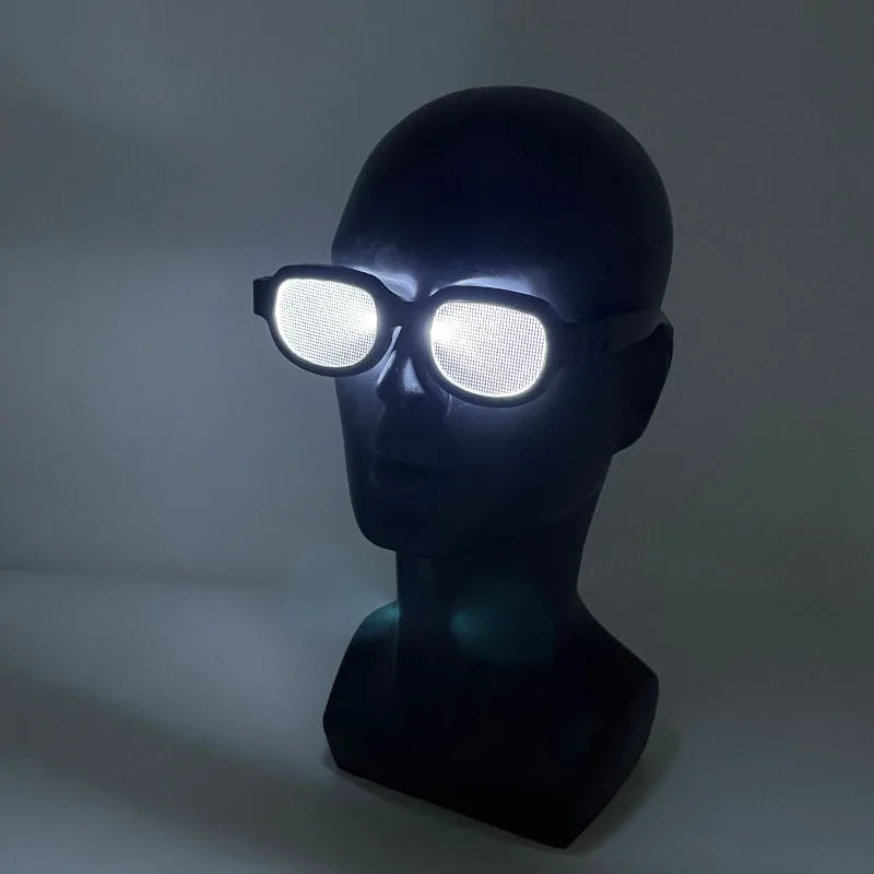 Detective Conan LED Light Up Glasses Anime Cosplay Props Luminous Eyewear For Halloween Party Rave Bar Live Show Main image