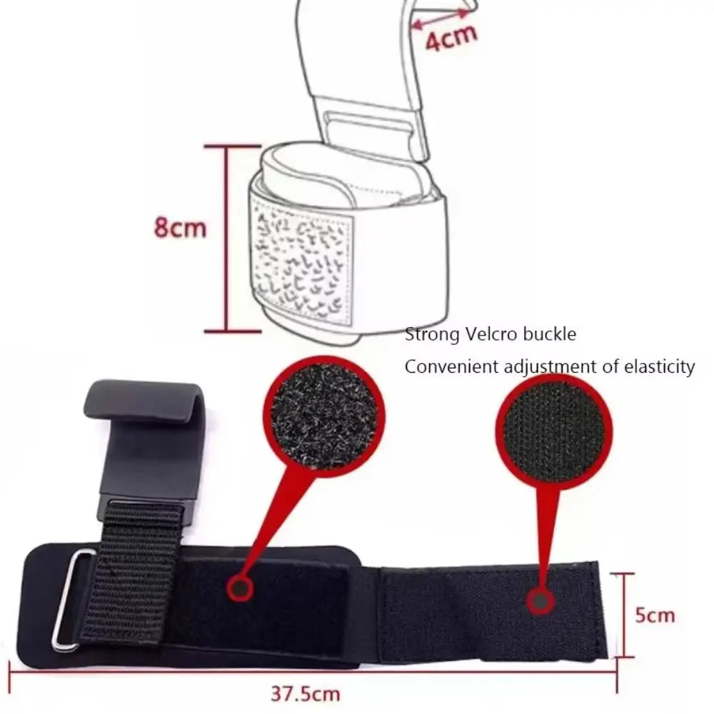 2PCS Adjustable Grips Weight Lifting Hooks Black Wrist Strength Workout Weightlifting Straps Fitness Accessories Fitness Hooks
