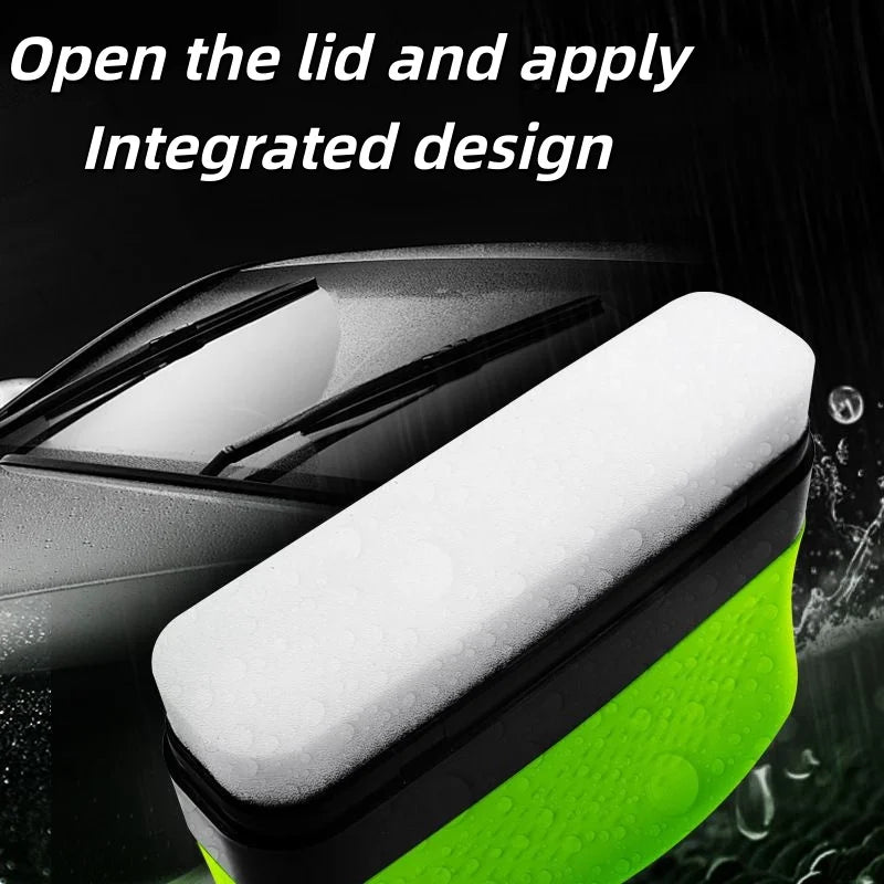 Car Glass Oil Film Remover Windshield Side Window Remove Oil Stains Dust Sponge Cleaning Brush Strong Effective Oil Film Cleaner Main image