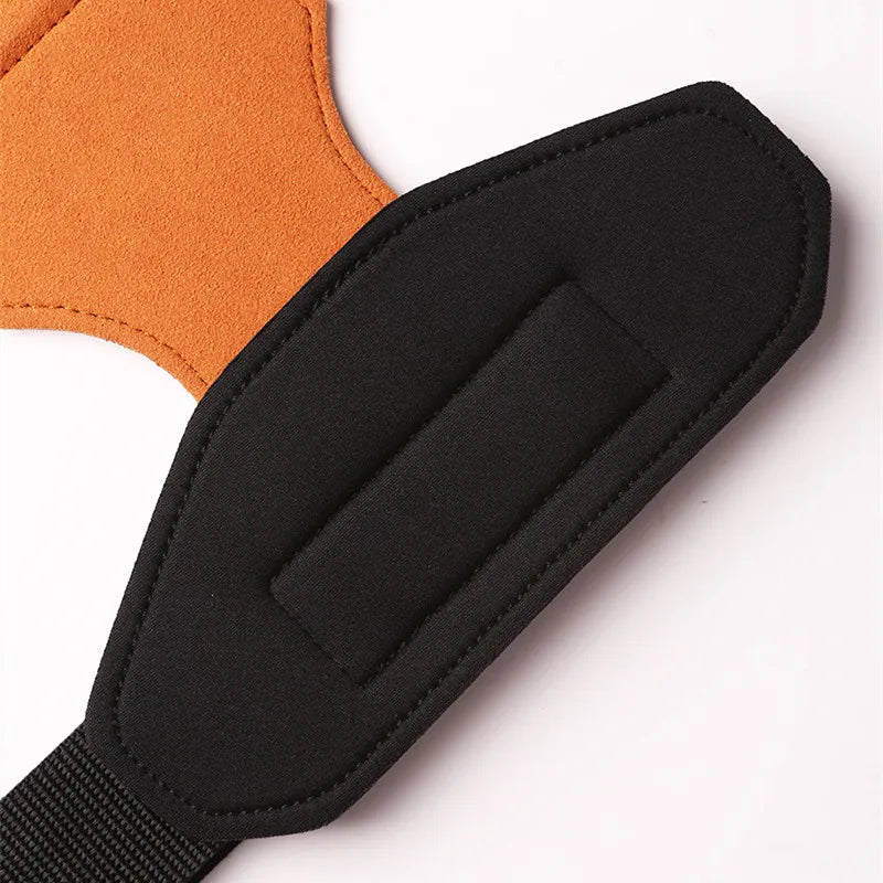 2PCS Gym Palm Protector Weightlifting Fitness Glove Stamping Bear Head Lifting Strap for Deadlifts Rowing Pull-Up Various Sports