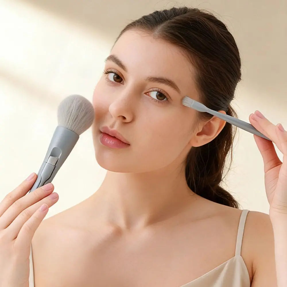 Magnetic 4-in-1 Transformable Brush Multi-purpose Cosmetic Beauty Makeup Brush Set Multifunctional High Coverage