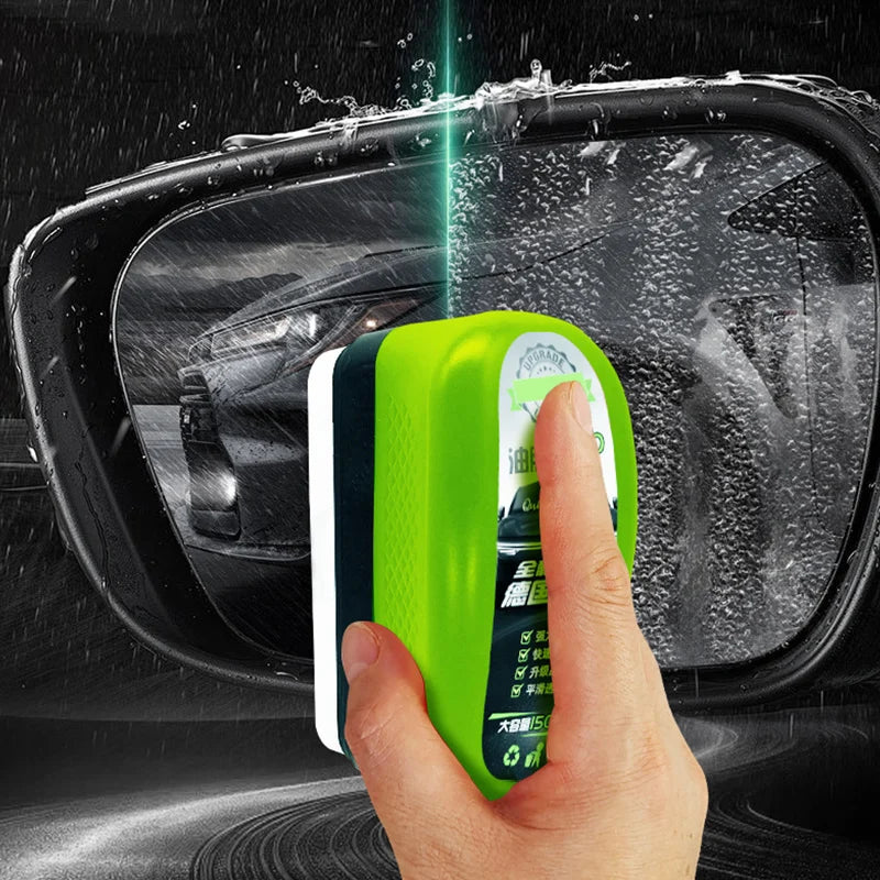 Car Glass Oil Film Remover Windshield Side Window Remove Oil Stains Dust Sponge Cleaning Brush Strong Effective Oil Film Cleaner Secondary image