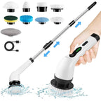 9-in-1 Cordless Spin Scrubber Electric Multipurpose Cleaning Brush for Kitchen Bathroom Toilet - Household Hair Brushes And Mops