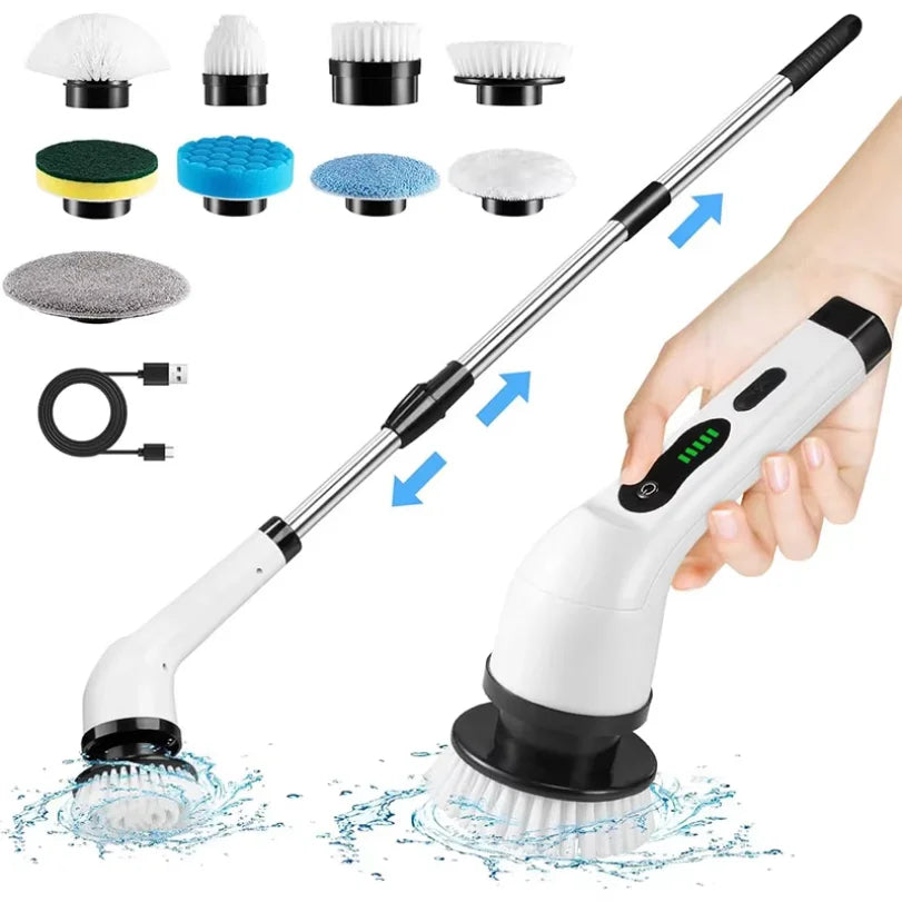Cordless Spin Scrubber Electric Multipurpose Cleaning Brush for Kitchen Bathroom Toilet - Household Hair Brushes And Mops Main image