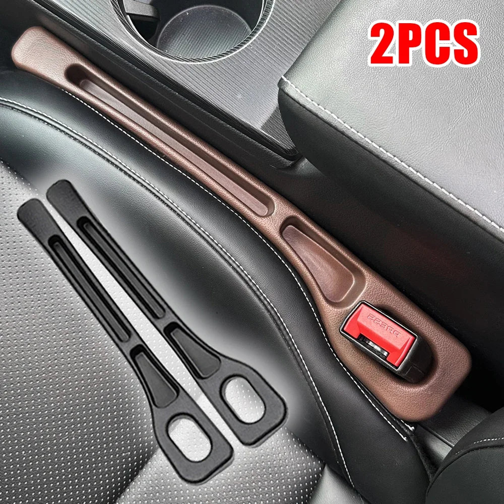 2PCS Car Seat Gap Filler Seat Crevice Storage Box Bag Between Seats Console Organizer Decoration Interior Auto Accessories