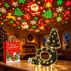 Portable Christmas LED Projection Lamp,Projetor Natal, Home Indoor Holiday Party Decor Ambient Light