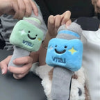 Microphone Plush Seat Belt Shoulder Pad, Cute Cartoon Doll Car Seatbelt Cover, Soft Stuffed Auto Decor Hanging Ornament