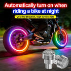 1PC Car Motorcycle Bicycle Tire Valve Caps Light LED Neon Flash Lamp Waterproof Tyre Universal Wheel Lights Car Accessorie