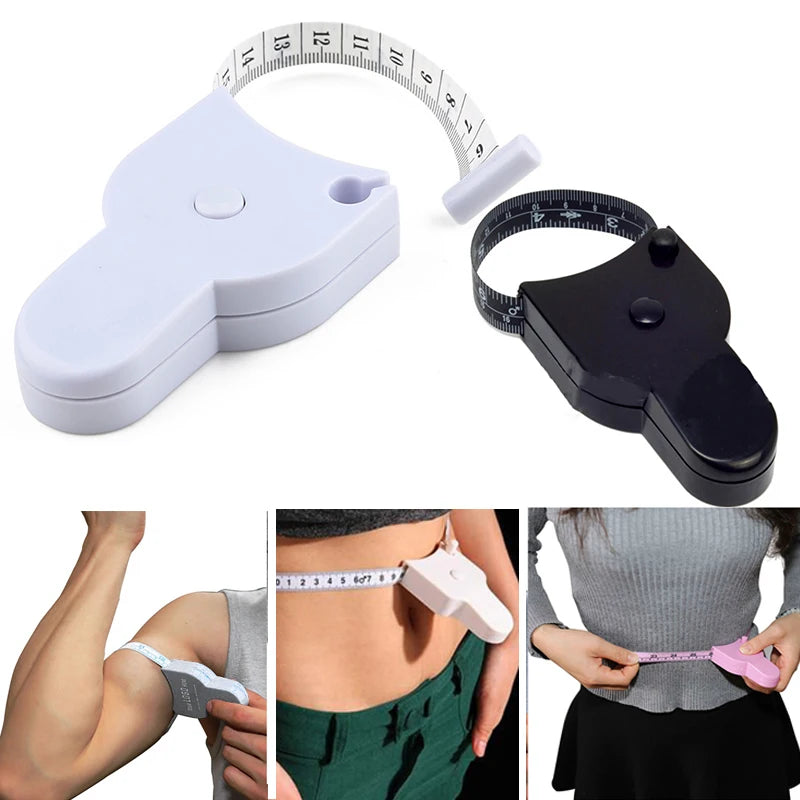Self-tightening Body Measuring Tape Ruler 150cm/60 Inch Sewing Tailor Dressmaking Measure Ruler Meter Film for Waist Chest Legs Main image