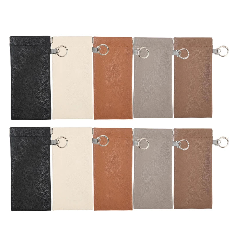 Automatic Closing Glasses Storage Bags with Hanging Ring Portable Sunglasses Sunglasses Storage Bags Premium Glasses Bag
