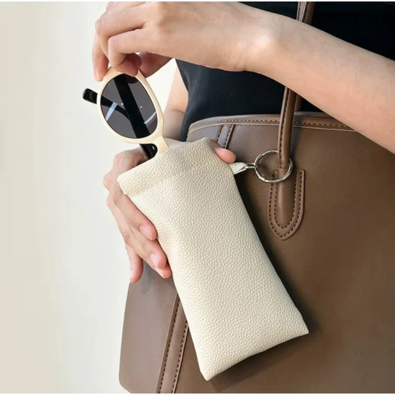 Automatic Closing Glasses Storage Bags with Hanging Ring Portable Sunglasses Sunglasses Storage Bags Premium Glasses Bag
