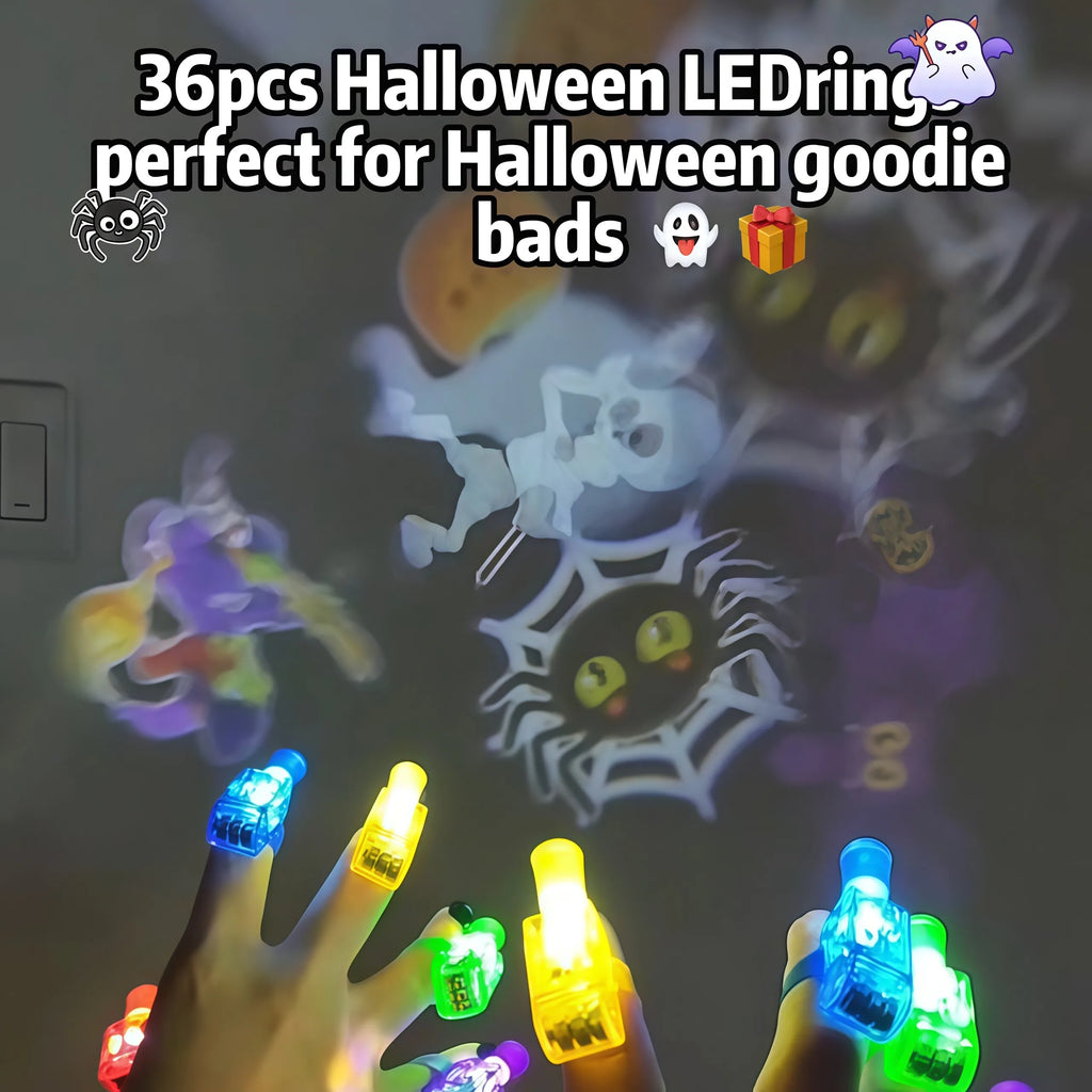 Halloween Finger Ghost LED Projector Light Toys, Glow in the Dark Party Favors for Kids, Fun Trick or Treat Goodie Bag Stuffers, Novelty Holiday Gifts for Boys and Girls