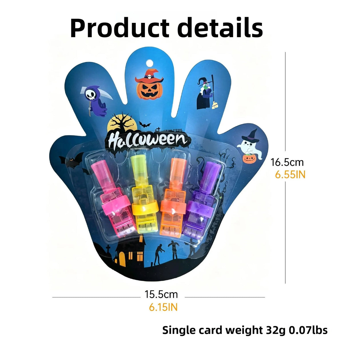Halloween Finger Ghost LED Projector Light Toys, Glow in the Dark Party Favors for Kids, Fun Trick or Treat Goodie Bag Stuffers, Novelty Holiday Gifts for Boys and Girls